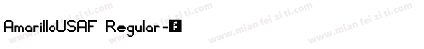 AmarilloUSAF Regular字体转换